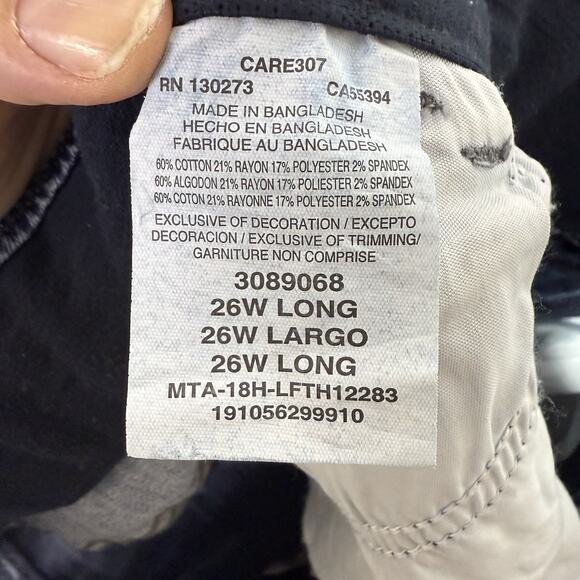 Lee Flex Motion Jeans 26W Long Straight Leg Stretch Denim Mid Rise New Tags - Picture 7 of 10